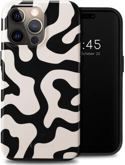 Selencia Vivid Backcover voor de Apple iPhone 15 Pro Max - Art Wave Black Meerkleurig