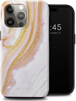 Selencia Vivid Backcover voor de Apple iPhone 15 Pro Max - Chic Marble Gold Meerkleurig