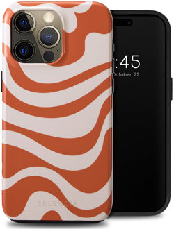 Selencia Vivid Backcover voor de Apple iPhone 15 Pro Max - Dream Swirl Orange Meerkleurig