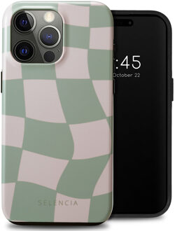 Selencia Vivid Backcover voor de Apple iPhone 15 Pro Max - Groovy Sage Green Meerkleurig