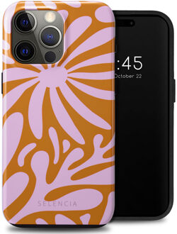 Selencia Vivid Backcover voor de Apple iPhone 15 Pro Max - Modern Bloom Pink Meerkleurig