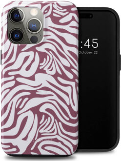Selencia Vivid Backcover voor de Apple iPhone 15 Pro Max - Trippy Swirl Dark Rose Meerkleurig