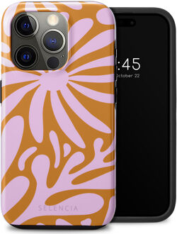 Selencia Vivid Backcover voor de Apple iPhone 15 Pro - Modern Bloom Pink Meerkleurig