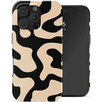 Selencia Vivid Backcover voor de Apple iPhone 16 Pro - Art Wave Black Meerkleurig