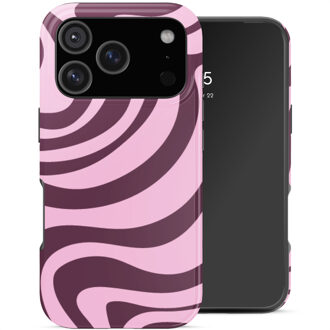 Selencia Vivid Backcover voor de Apple iPhone 17 Pro - Wavy Swirl Pink Plum Meerkleurig