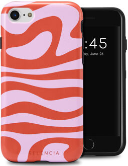 Selencia Vivid Backcover voor de Apple iPhone SE (2022 / 2020) / 8 / 7 / 6(s) - Dream Swirl Pink Meerkleurig