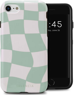 Selencia Vivid Backcover voor de Apple iPhone SE (2022 / 2020) / 8 / 7 / 6(s) - Groovy Sage Green Meerkleurig