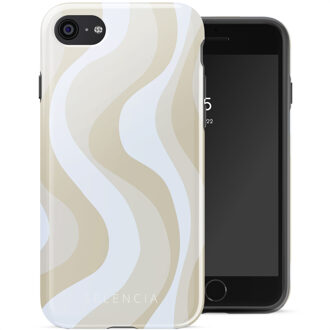 Selencia Vivid Backcover voor de Apple iPhone SE (2022 / 2020) / 8 / 7 - Desert Waves Beige Meerkleurig