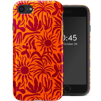 Selencia Vivid Backcover voor de Apple iPhone SE (2022 / 2020) / 8 / 7 - Tropical Vibes Apricot Meerkleurig