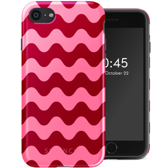 Selencia Vivid Backcover voor de Apple iPhone SE (2022 / 2020) / 8 / 7 - Wave Vibes Lipstick Meerkleurig