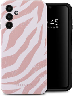 Selencia Vivid Backcover voor de Samsung Galaxy A15 (5G/4G) - Colorful Zebra Old Pink Meerkleurig