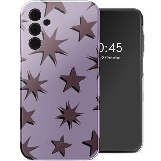 Selencia Vivid Backcover voor de Samsung Galaxy A15 (5G/4G) - Stars Plum Lilac Meerkleurig