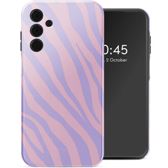 Selencia Vivid Backcover voor de Samsung Galaxy A15 (5G/4G) - Zebra Light Pink Lilac Meerkleurig