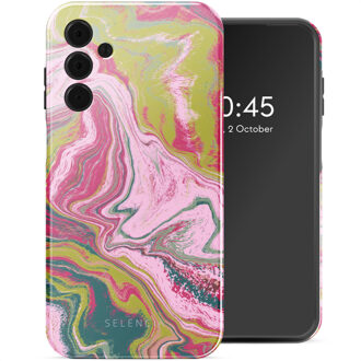 Selencia Vivid Backcover voor de Samsung Galaxy A15 (5G) - Marble Pink Meerkleurig