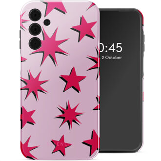 Selencia Vivid Backcover voor de Samsung Galaxy A15 (5G) - Stars Rubine Red Light Pink Meerkleurig