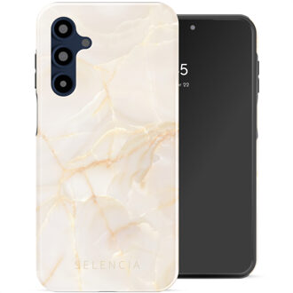 Selencia Vivid Backcover voor de Samsung Galaxy A16 - Golden Beige Marble Meerkleurig