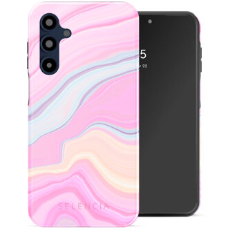 Selencia Vivid Backcover voor de Samsung Galaxy A16 - Pastel Lipstick Marble Meerkleurig