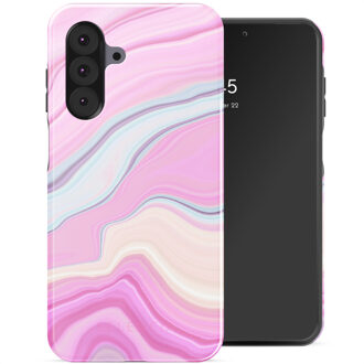 Selencia Vivid Backcover voor de Samsung Galaxy A26 - Pastel Lipstick Marble Meerkleurig