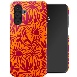 Selencia Vivid Backcover voor de Samsung Galaxy A26 - Tropical Vibes Apricot Meerkleurig