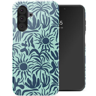 Selencia Vivid Backcover voor de Samsung Galaxy A26 - Tropical Vibes Light Blue Meerkleurig