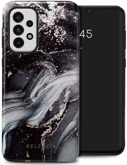 Selencia Vivid Backcover voor de Samsung Galaxy A33 - Chic Marble Black Meerkleurig