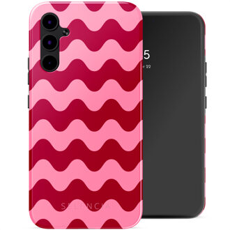 Selencia Vivid Backcover voor de Samsung Galaxy A34 (5G) - Wave Vibes Lipstick Meerkleurig
