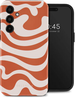 Selencia Vivid Backcover voor de Samsung Galaxy A35 - Dream Swirl Orange Meerkleurig