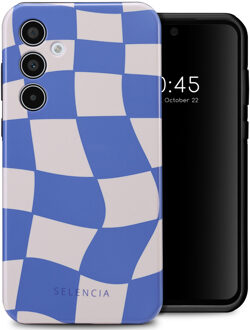 Selencia Vivid Backcover voor de Samsung Galaxy A35 - Groovy Sapphire Blue Meerkleurig