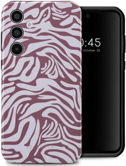 Selencia Vivid Backcover voor de Samsung Galaxy A35 - Trippy Swirl Dark Rose Meerkleurig