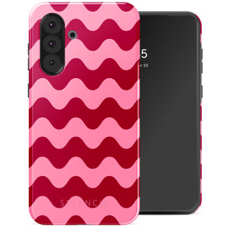 Selencia Vivid Backcover voor de Samsung Galaxy A36 / A56 - Wave Vibes Lipstick Meerkleurig