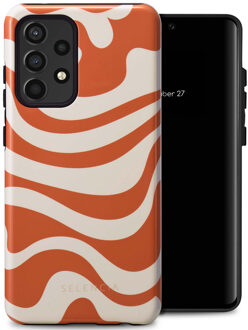 Selencia Vivid Backcover voor de Samsung Galaxy A52(s) (5G/4G) - Dream Swirl Orange Meerkleurig