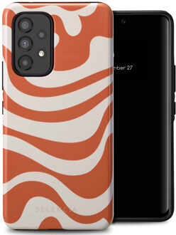 Selencia Vivid Backcover voor de Samsung Galaxy A53 - Dream Swirl Orange Meerkleurig
