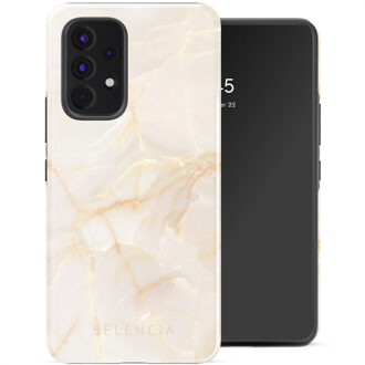 Selencia Vivid Backcover voor de Samsung Galaxy A53 - Golden Beige Marble Meerkleurig