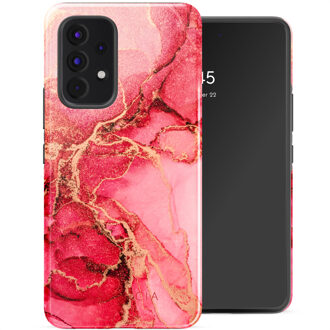 Selencia Vivid Backcover voor de Samsung Galaxy A53 - Rosy Marble Meerkleurig