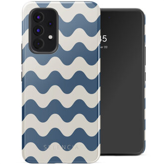 Selencia Vivid Backcover voor de Samsung Galaxy A53 - Wave Vibes Classic Blue Meerkleurig