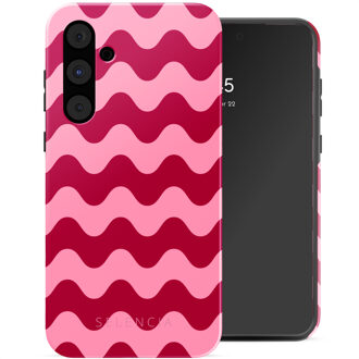Selencia Vivid Backcover voor de Samsung Galaxy A55 - Wave Vibes Lipstick Meerkleurig