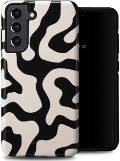 Selencia Vivid Backcover voor de Samsung Galaxy S21 FE - Art Wave Black Meerkleurig