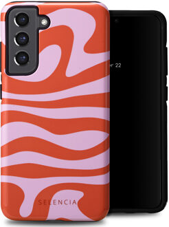 Selencia Vivid Backcover voor de Samsung Galaxy S21 FE - Dream Swirl Pink Meerkleurig