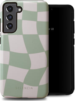 Selencia Vivid Backcover voor de Samsung Galaxy S21 FE - Groovy Sage Green Meerkleurig