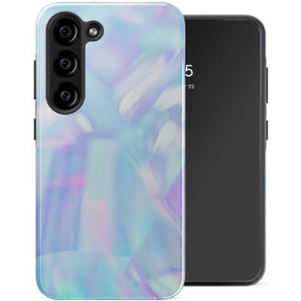 Selencia Vivid Backcover voor de Samsung Galaxy S23 - Holographic Blue Dream Meerkleurig
