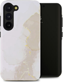 Selencia Vivid Backcover voor de Samsung Galaxy S23 - Marble Light Brown Meerkleurig