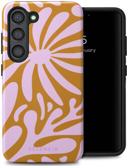 Selencia Vivid Backcover voor de Samsung Galaxy S23 - Modern Bloom Pink Meerkleurig