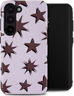 Selencia Vivid Backcover voor de Samsung Galaxy S23 - Stars Plum Lilac Meerkleurig