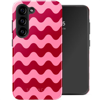 Selencia Vivid Backcover voor de Samsung Galaxy S23 - Wave Vibes Lipstick Meerkleurig