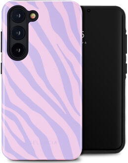 Selencia Vivid Backcover voor de Samsung Galaxy S23 - Zebra Light Pink Lilac Meerkleurig