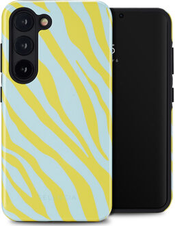 Selencia Vivid Backcover voor de Samsung Galaxy S23 - Zebra Winter Sky Titanium Yellow Meerkleurig