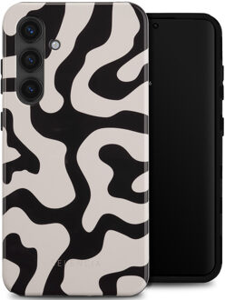 Selencia Vivid Backcover voor de Samsung Galaxy S24 - Art Wave Black Meerkleurig