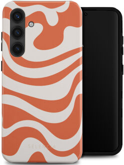 Selencia Vivid Backcover voor de Samsung Galaxy S24 - Dream Swirl Orange Meerkleurig