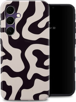 Selencia Vivid Backcover voor de Samsung Galaxy S24 FE - Art Wave Black Meerkleurig