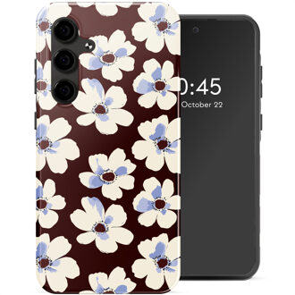 Selencia Vivid Backcover voor de Samsung Galaxy S24 FE - Choco Flower Pop Meerkleurig